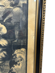 Large Antique Religious Lithograph Print Jesus Calming Storm H Cuwet 58” H