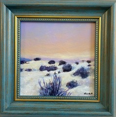 White Sands National Park Framed Original Painting Southwestern Desert Art