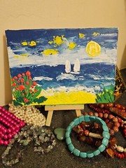 Original 3D Impasto Coastal Landscape Acrylic Painting Beautiful Gift Idea