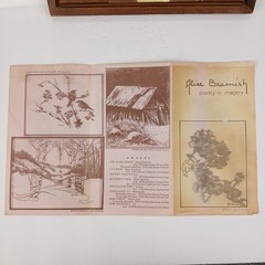 Vtg Garden Pansies Alice Beamish Reverse Glass Painting Wood Framed 70s Floral