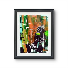 Original art 14 X 11 Mixed Media Colorful Modern Art Acrylic Painting