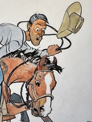Vintage 1950’s Western American West Cowboy/Cowgirl Painting Listed Don Perceval