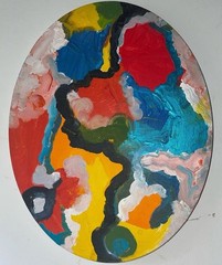Original Oil Painting On Linen 14×11” Unsigned Barbara J Koivisto 90s SoHo NYC