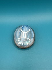 Hand Painted Rock Art ( Gemini The Twins Symbol ) Rock Decor Fairy Home Decor