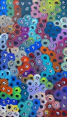 SELINA NUMINA 70 x 45 cm Original Aboriginal Painting. Bush Melons