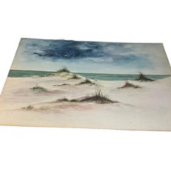 Laura Robinson Unsigned “Beach Dunes” Watercolor On Board 20”x30”