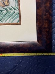 Original Chris Cruz „Baby Giraffe“ Framed Mixed Media Acrylic Watercolor Art