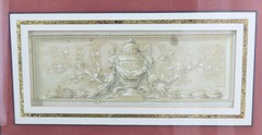 Lovely Pair 18th Century Gouache Painting Urn Beautifully Framed 12 1/2 x 8 1/4″