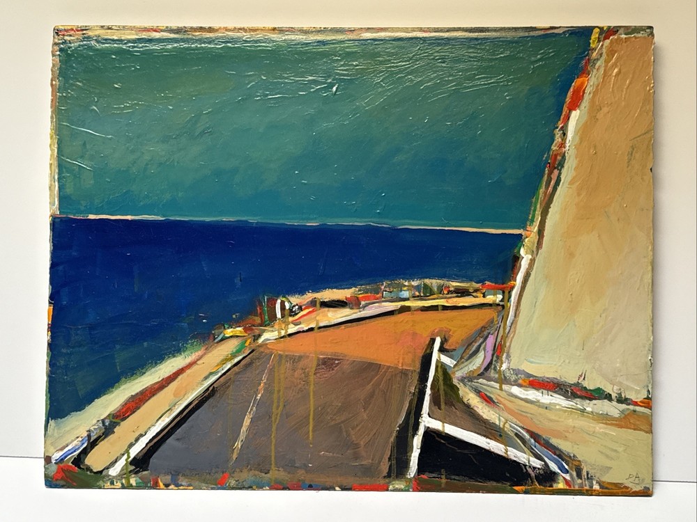 Donald Archer Painting Sea View Modernist Expressionist California Listed Famous