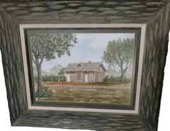 Skull Valley Arizona Railroad Train Depot Watercolor by Jack Riley 1984