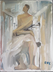 Male Figure Classical Cubist Oil Painting On 12”x16” Canvas Original Signed