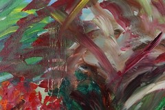 Eric de Vienne Abstract Landscape Trees Oil Painting On Canvas Signed 03