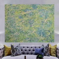 Jackson Pollock Style Giant Canvas Painting 81”X62” (6 Foot 9 inch) Abstract