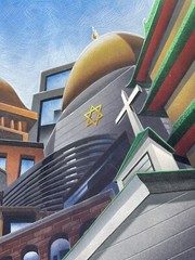 Original Art By Paul Turnbaugh (“Religions Of The World”) Gouache & Prismacolor.
