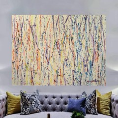 Mark Little Original Giant Profesional Painting 84”X62” (7 Foot) Abstract Modern