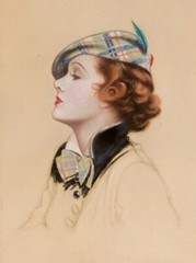 MOVIE CLASSIC April 1936 MYRA LOY by CHARLES SHELDON original pastel with mag