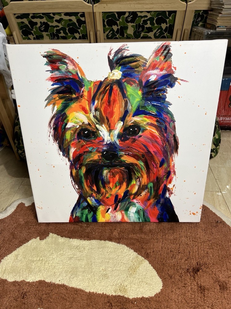Yorkshire Terrier „Ya Ya Yorkie“ by artist Tracy Miller Abstract Framed Colors