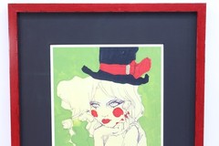 Eve Cordell Cordaro Signed Lithograph Art Framed Matted Print Auto 10″x13″ Women