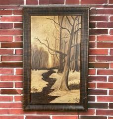 Antique Painting RW Framed 20″x13″ Wood Frame c1890