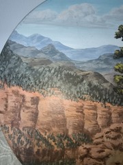 Lynn Phippen Original Signed Painting 10″ Round Western Art Prescott Arizona