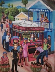 VINTAGE Andre Normil Original Haitian ART / Painting 12 x 16” . Masterpiece.
