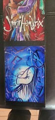 Original Signed Reggie Ford Art Jimi Hendrix Panel Epoxy on Wood 24×6″