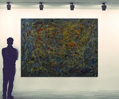 Jackson Pollock style￼ Profession￼al Painting 81” X 62”(6ft 9in)Abstract Modern