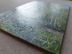 Birch Grove Original Oil Painting, Soft gold Light In summer Landscape Artwork