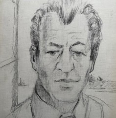WALDEMAR BUZZA AUSTRALIAN PORTRAIT PENCIL „SELF PORTRAIT“ 1970
