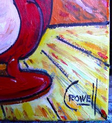 STIMPY, THE CAT tv show art NEW oil painting 8×10 canvas original signed Crowell