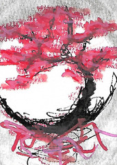 ACEO ATC CARD „Abstract Tree of Life 2“ REASOR Original OOAK Painting 2.5×3.5