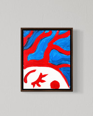 Mermaid In The Sea 8×10 Canvas Abstract Colorful Portrait Original Wall Art