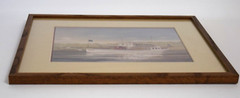 Framed Watercolor Painting Steam Boat „Louise“ 1982 Ted Brennan