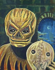 Trick ‘r Treat Sam Halloween Horror Pop Art Painting Original 16×20 Canvas
