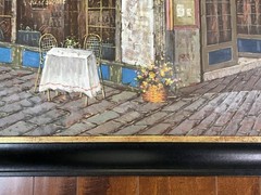 Original Reproduction of Rendezvous Hand Painted Canvas 30″ x 26″ Framed Signed