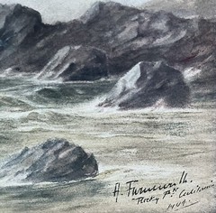 ALFRED FARNSWORTH Original Early San Francisco California Watercolor 1907 LISTED