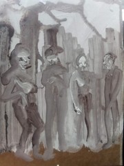 The Gray Dreary Day by William Mayer surrealism New York City scene Art brut