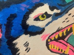 Howling Wolf: Original Acrylic Wildlife Painting 11×14 Canvas