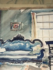Antique Original Watercolor Signed R.R. Jordan 1937 Paper 20×15