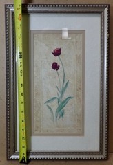 Contemporary Tulip Flower Print Framed Home Decor Picture Wall Hanging 17×12