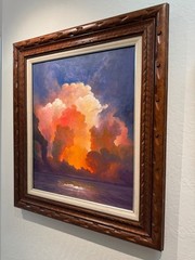 „Fire and Water“ Sunset oil on canvas 2026 Framed YASAMI 32″ x 28″