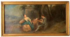 18TH CENTURY JEAN-BAPTISTE PATER circle – GALLANT SCENE – FRENCH OIL PAINTING