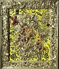 Serg Graff „The Pirate Gold Map Original Mixed Media Shell Painting Treasure Art
