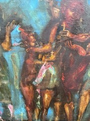 Russian Surrealist Painting Large Expressionism Listed Andrei Medvedev Modernist