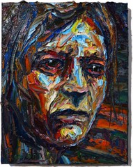 PORTRAIT OIL█PAINTING█VINTAGE█exPRESSIONISt█ART█SIGNED ABSTRACT ORIGINAL IMPASTO