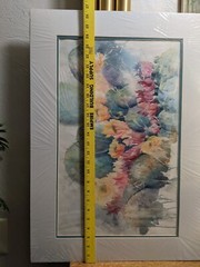 BLOOMING CACTI CACTUS SOUTHWEST WATERCOLOR PAINTING Matted Signed (Moving Sale)