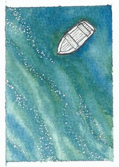 Original ACEO Watercolor 2.5 x 3.5, Signed, title: Lilly 3