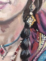 Original oil paimting 11″x14″ Beautiful Woman portrait, Impressionism, Realism
