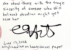 e9Art ACEO: she stood there with the tragic sincerity of someone who still …