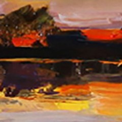 UKRAINE LANDSCAPE Oil painting contemporary 8×8 UKRAINE